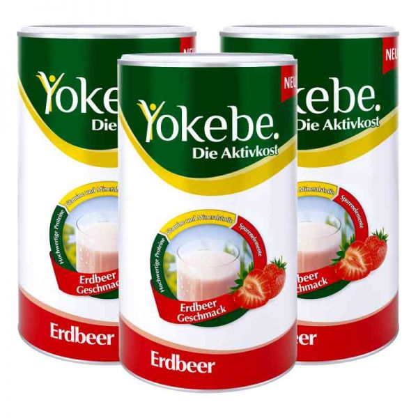 Yokebe Erdbeer Pulver (3X500 g)