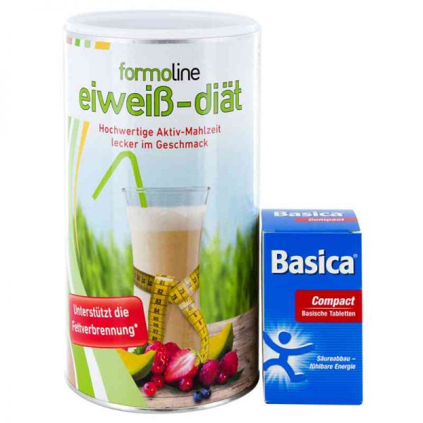 Paket Formoline Eiweiss-Diät Pulver (480 g) + Basica compact Tab (1 Pck)