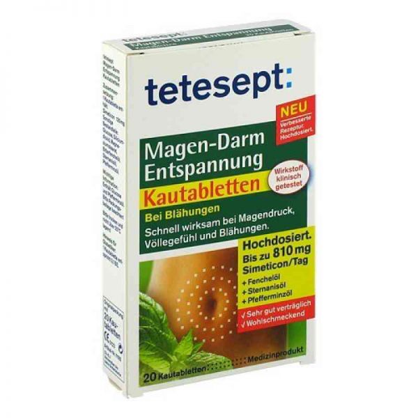 Tetesept Magen-darm Entspannung Kautabletten (20 stk)