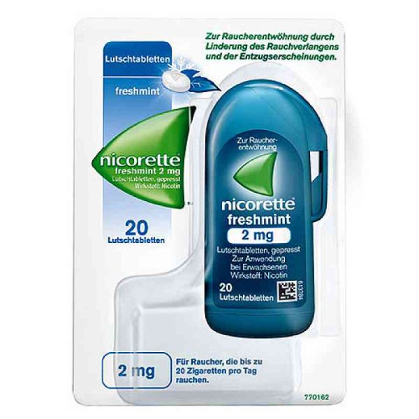 Nicorette freshmint 2 mg Lutschtabletten gepresst (20 stk)