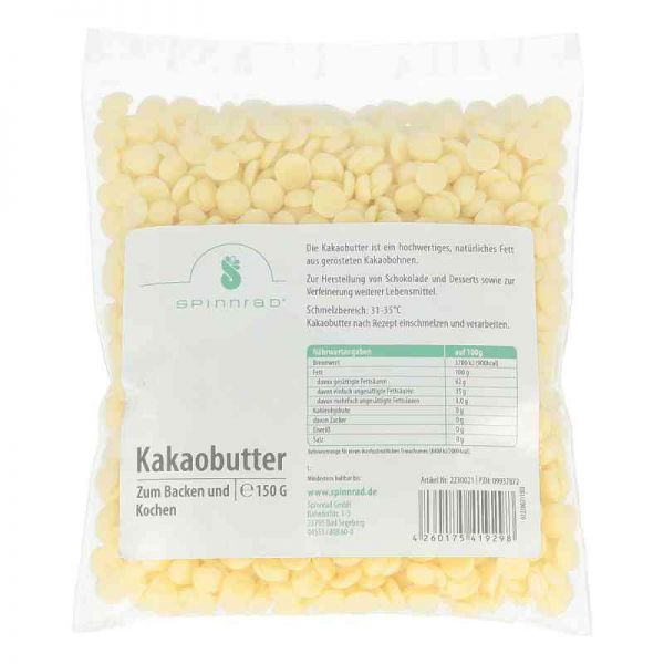 Kakaobutter Pellets zum Backen (150 g)