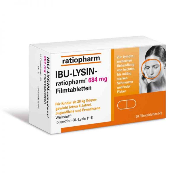 IBU-LYSIN-ratiopharm 684mg (50 stk)