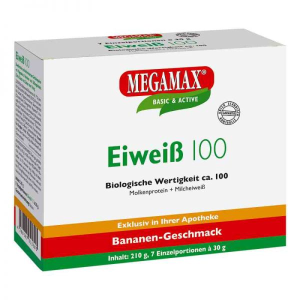 Eiweiss 100 Banane Megamax Pulver (7X30 g)