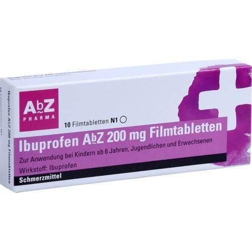 Ibuprofen AbZ 200 mg Filmtabletten, 10 ST