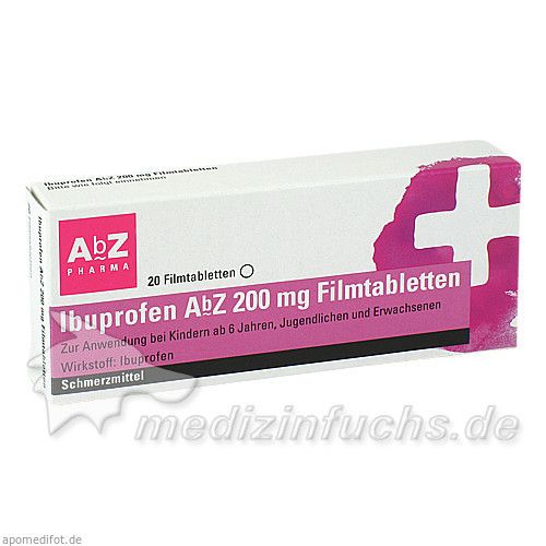 Ibuprofen AbZ 200 mg Filmtabletten, 20 ST