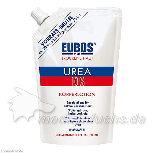 EUBOS Trockene Haut UREA 10% Körperlotion NBF, 400 ML