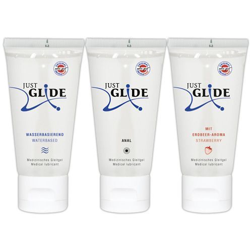 JUST GLIDE med. Gleitgel Sortiert, 3X50 ML