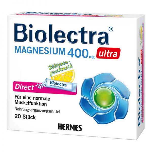 Biolectra Magnesium 400 mg ultra Direct Zitrone (20 stk)