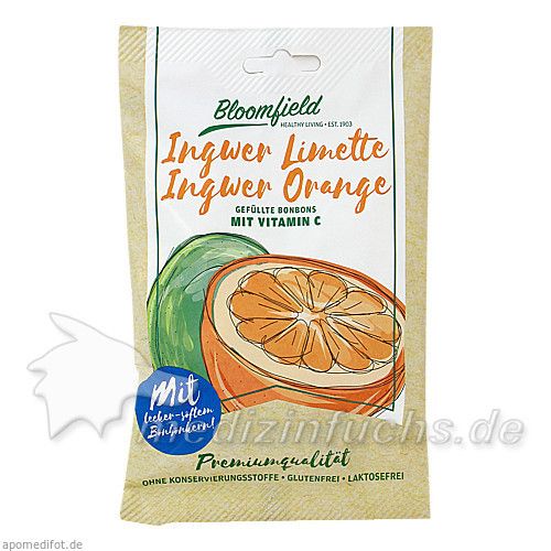 Bloomfield Bonbons gef. Ingwer-Limette/Ingw.Orange, 75 G