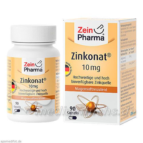 ZINKONAT Kapseln 10 mg Zinkgluconat, 90 ST