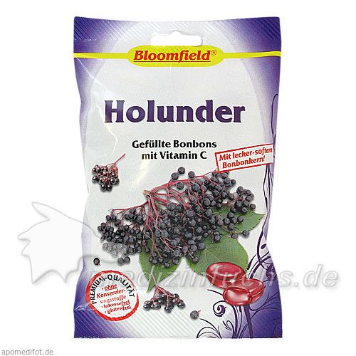 Bloomfield Bonbons gef. Holunder, 75 G