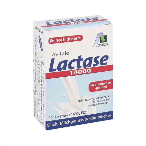 Lactase 14000 Fcc Tabletten im Spender (80 stk)