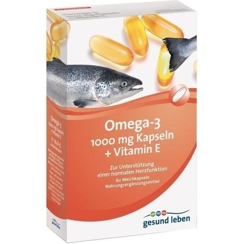 gesund leben Omega-3 Kapseln + Vitamin E, 60 ST