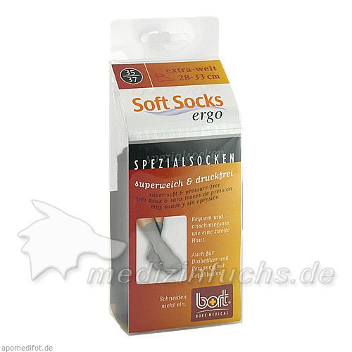 Bort SoftSocks ergo extra-weit schwarz 35-37, 2 ST