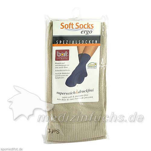 Bort SoftSocks ergo extra-weit sand 41-43, 2 ST