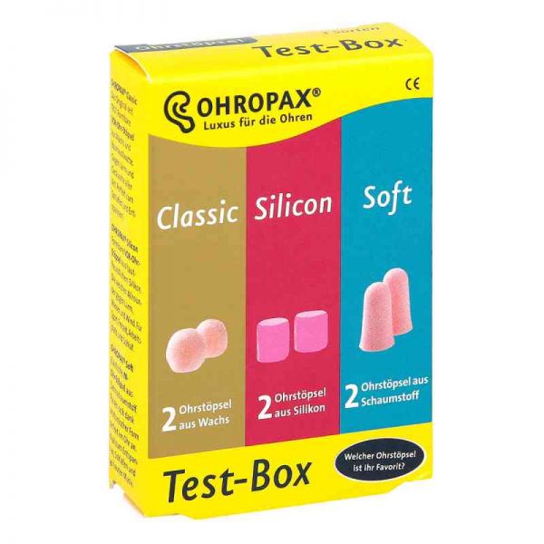 Ohropax Test-box 3 Sorten Ohrstöpsel (3X2 stk)