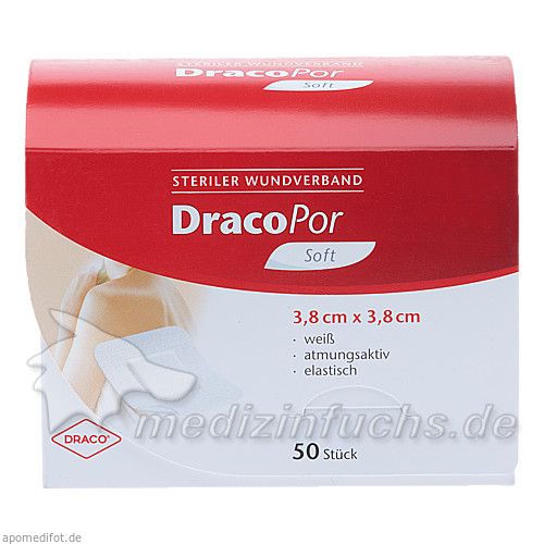 DRACOPOR Wundverband steril 3.8x3.8cm, 50 ST