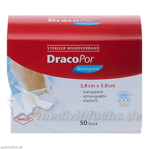 DRACOPOR waterproof Wundverband steril 3.8x3.8cm, 50 ST