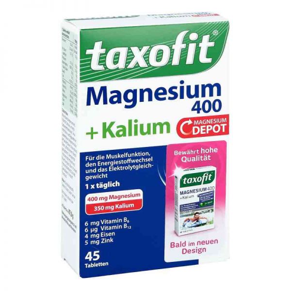 Taxofit Magnesium 400+kalium Tabletten (45 stk)