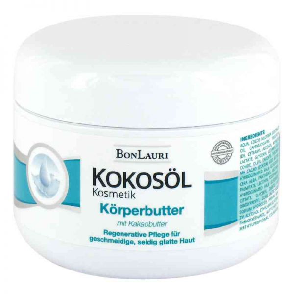 Bonlauri Kokosöl Körperbutter mit Kakaobutter (200 ml)