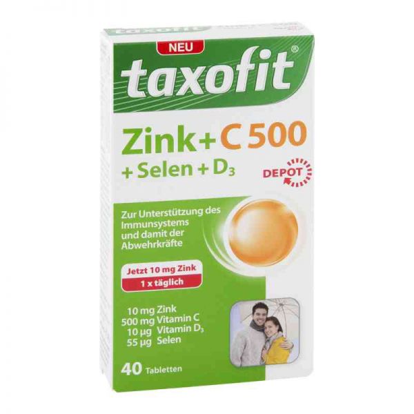 Taxofit Zink+c 500+selen+d3 Tabletten (40 stk)