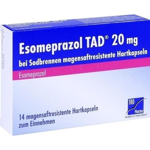 Esomeprazol TAD 20mg bei Sodbrennen, 14 ST