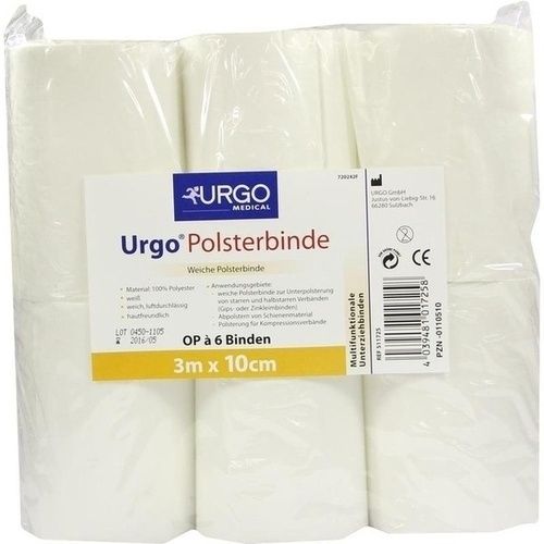 URGO Polsterbinde 3mx10cm, 6 ST