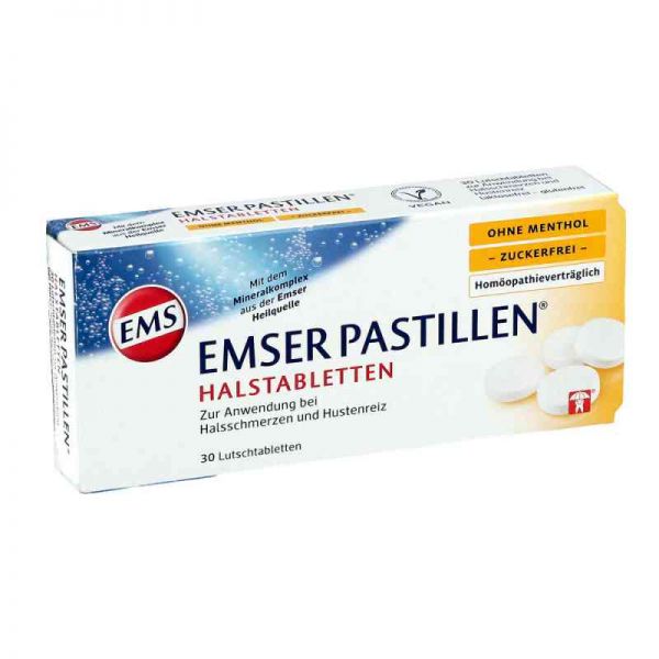 Emser Pastillen ohne Menthol zuckerfrei (30 stk)