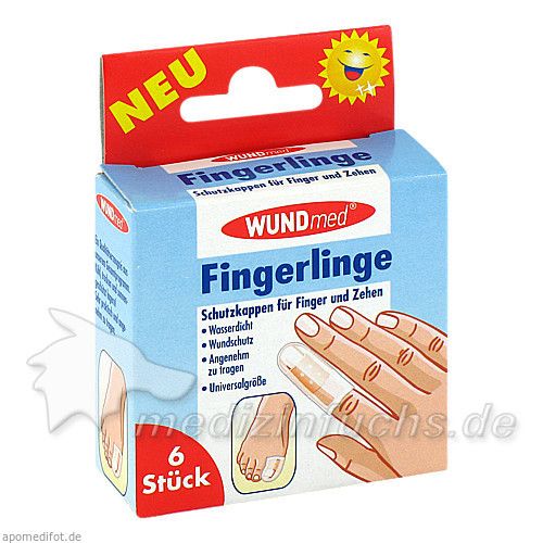 Fingerlinge Schutzkappen f.Finger+Zehen, 6 ST