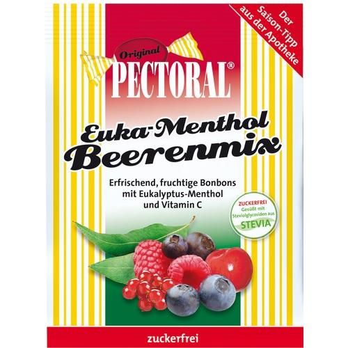 Pectoral Euka-Menthol Beerenmix zuckerfrei, 60 G