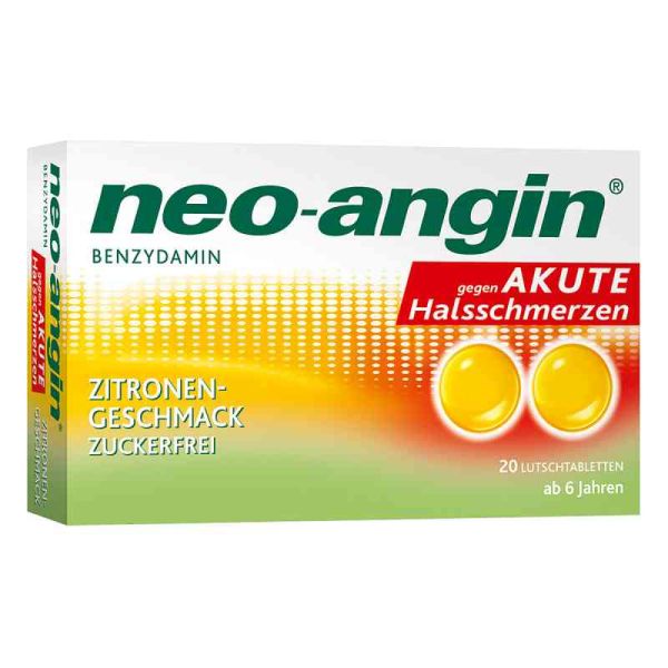 Neo Angin Benzydamin akute Halsschmerzen Zitrone (20 stk)