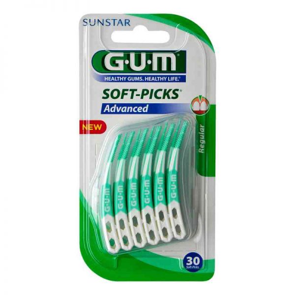 Gum Soft-picks Advanced regular+Reise-Etui (30 stk)