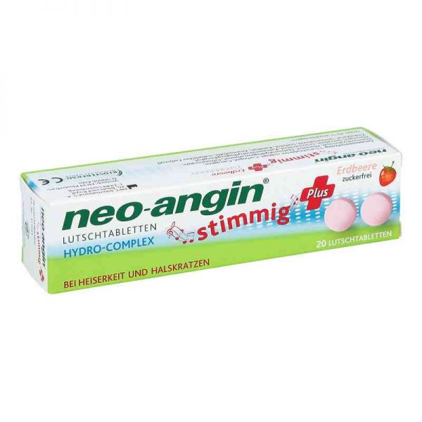 Neo Angin stimmig Plus Erdbeer Lutschtabletten (20 stk)