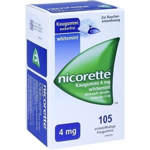 NICORETTE Kaugummi 4mg whitemint, 105 ST