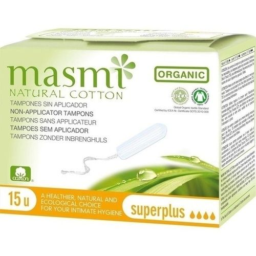 Bio Tampons Super Plus 100% Bio Baumwolle MASMI, 15 ST