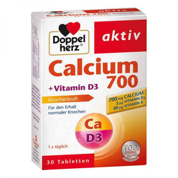 Doppelherz Calcium 700+vitamin D3 Tabletten (30 stk)