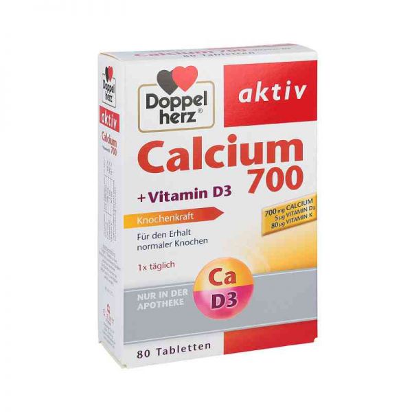 Doppelherz Calcium 700+vitamin D3 Tabletten (80 stk)