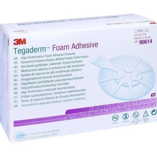 Tegaderm Foam Adhesive 6.9x7.6 cm oval 90614, 10 ST