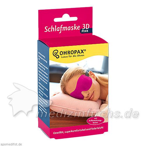 OHROPAX Schlafmaske 3D Pink, 1 ST