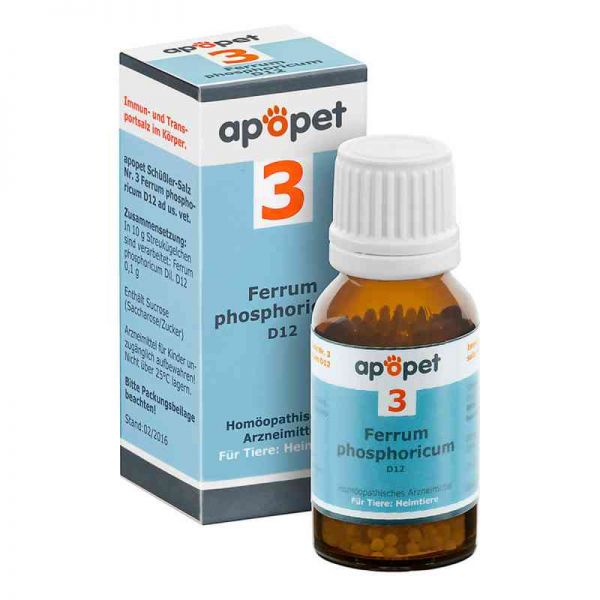 Apopet Schüssler-salz Nummer 3 Ferrum phosphoricum D 12 veteri (12 g)