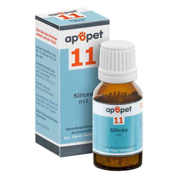 Apopet Schüssler-salz Nummer 11 Silicea D 12 Globuli veterinär (12 g)