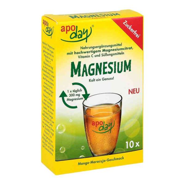 Apoday Magnesium Mango-maracuja zuckerfrei Pulver (10X4.5 g)