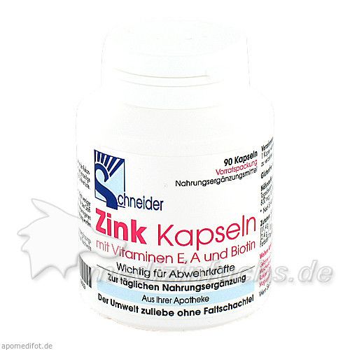 ZINK KAPSELN mit Vitamin E.A.Biotin, 90 ST