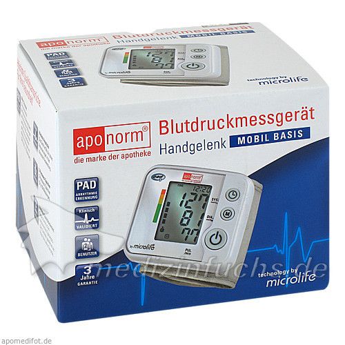 Aponorm Blutdruck Messgerät Mobil Basis Handgelenk, 1 ST