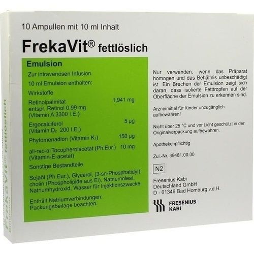 Freka Vit fettlöslich Glas, 10X10 ML