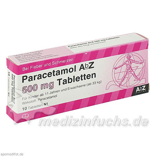 Paracetamol AbZ 500mg Tabletten, 10 ST