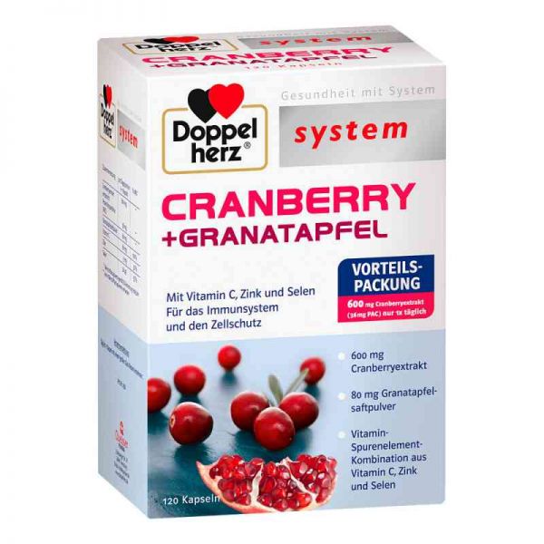 Doppelherz Cranberry+granatapfel system Kapseln (120 stk)