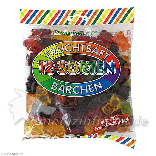 DR. MUNZINGER 12-Sorten-Fruchtsaftbärchen, 450 G