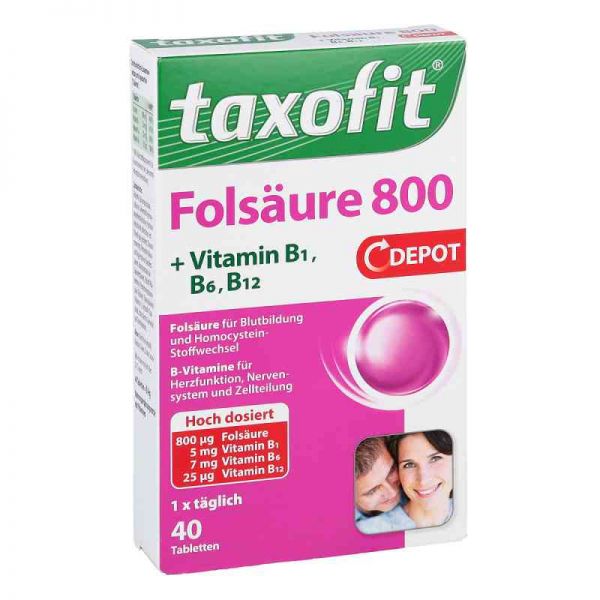 Taxofit Folsäure 800 Depot Tabletten (40 stk)