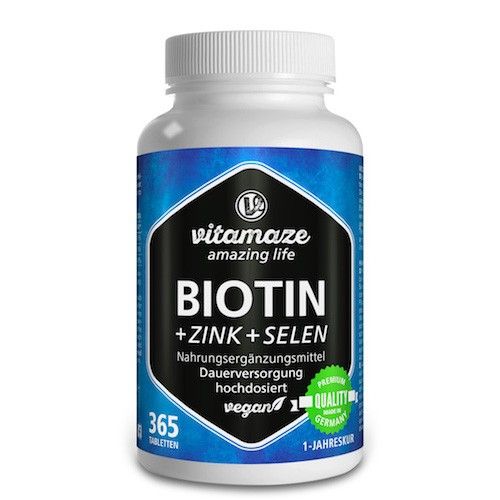 Biotin hochdosiert + Zink + Selen Vitamaze, 365 ST